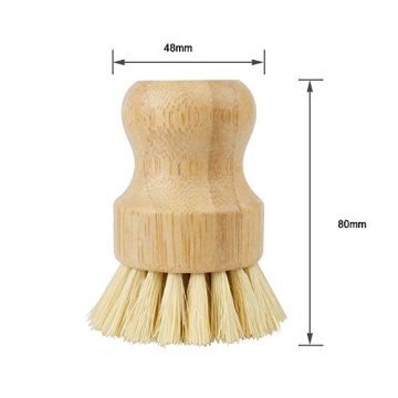 Eco-Friendly Bamboo Dish Scrub Brush Set for Natural Cleaning