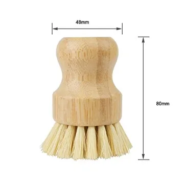 Eco-Friendly Bamboo Dish Scrub Brush Set for Natural Cleaning