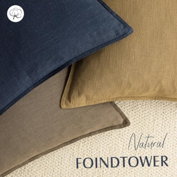 Foindtower Decorative Linen Pillow Covers for Cozy Style