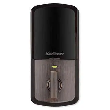 Kwikset 99420-002 Aura Bluetooth Programmable Keypad Door Lock Deadbolt Featuring SmartKey Security, Venetian Bronze