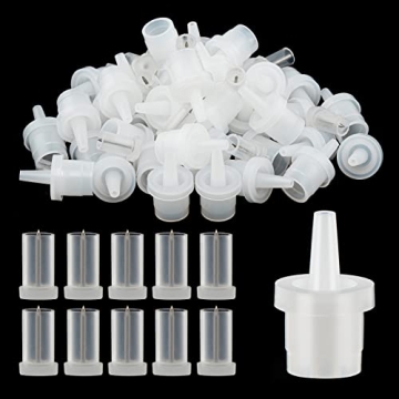 EKYSSO 60 Pieces Lash Glue Bottle Replacement, Lash Glue Bottle Nozzle Caps, Lash Glue Nozzle Tips, ...