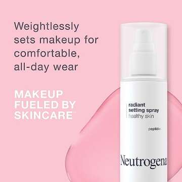 Neutrogena Radiant Makeup Setting Spray, Long-Lasting & Weightless Face Setting Mist for Healthy Loo...