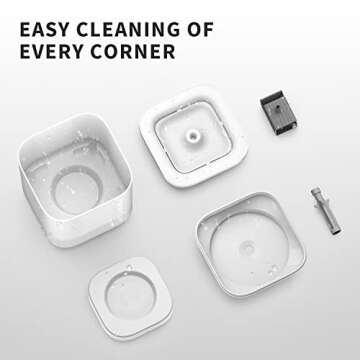 PETKIT New Cat Water Fountain with Wireless Pump, Ultra Quiet 65oz/1.85L Pet Water Fountain for Cats and Dogs Inside, Detachable Design Easy to Clean and Assemble, Filters Included