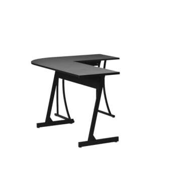 ZenStyle L-Shape 58.1in Corner Computer Desk Home Office PC Laptop Table Multipurpose Gaming Workstation with Solid Steel Frame/Waterproof Desktop