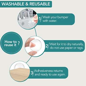 Door Stoppers Wall Protector, 6PCS Self Strong Adhesive Door Knob Wall Protector, Quiet, Shock Absorbent Gel for Home, Office, Wall Protectors from Door Knobs (Round 1.57inch, Clear)