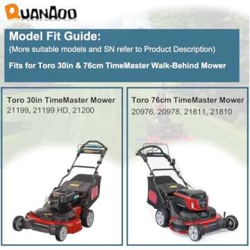 Quanaoo 133-1998 Brake Cable for Toro Lawn Mowers