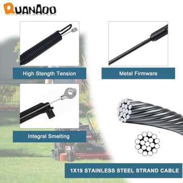 Quanaoo 133-1998 Brake Cable for Toro Lawn Mowers