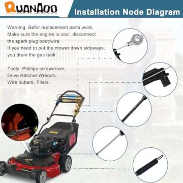 Quanaoo 133-1998 Brake Cable for Toro Lawn Mowers