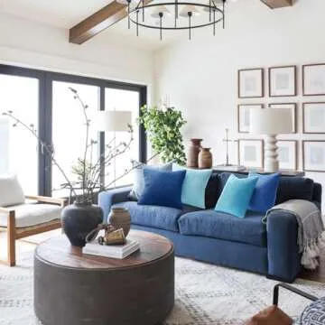 Topfinel Blue Throw Pillow Covers Set of 4 for Home Decor