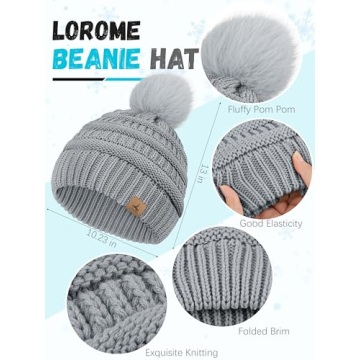 Winter Hat Scarf Gloves & Ear Warmer Set for Women