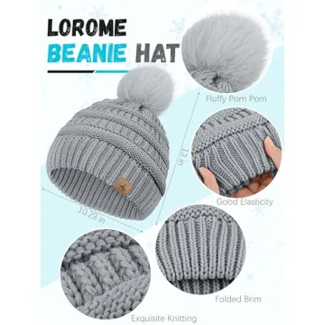 Winter Hat Scarf Gloves & Ear Warmer Set for Women