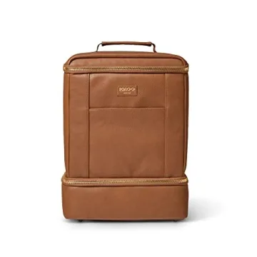 Igloo Premium Luxe Backpack Cooler Cognac Insulated Stylish
