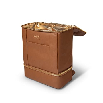 Igloo Premium Luxe Backpack Cooler Cognac Insulated Stylish