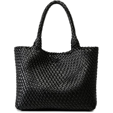 Stylish Queenoris Vegan Leather Woven Tote for Women
