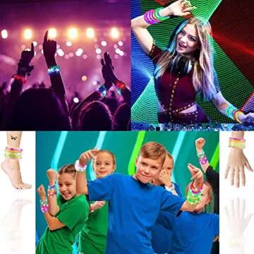 36 Pack 6 Color Glow Sticks Bracelets Party Supplies for Kids and Adults Glow in The Dark , LED Bracelet Light Up Party Favors for Concerts, Festivals, Halloween ， Christmas Adult Kids Glow in Supplies Favors