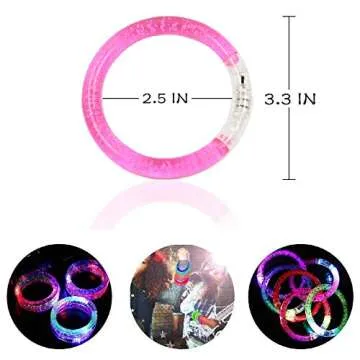 36 Pack 6 Color Glow Sticks Bracelets Party Supplies for Kids and Adults Glow in The Dark , LED Bracelet Light Up Party Favors for Concerts, Festivals, Halloween ， Christmas Adult Kids Glow in Supplies Favors