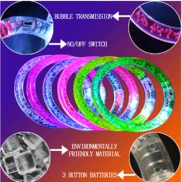 36 Pack 6 Color Glow Sticks Bracelets Party Supplies for Kids and Adults Glow in The Dark , LED Bracelet Light Up Party Favors for Concerts, Festivals, Halloween ， Christmas Adult Kids Glow in Supplies Favors