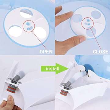 Saicool 3 in 1 Facial Steamer, Hair Steamer, Air Humidifier Hot Mist Moisturizing Hydration System, Portable Facial Atomizer Spa for Personal Care Use at Home Salon