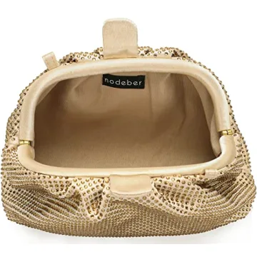 nodeber Rhinestone Clutch Bag for Parties and Events