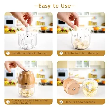 TOPESCT Electric Mini Chopper Portable USB Food Processor