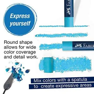 FABER-CASTELL FC127024 Creative Studio Oil Pastel Crayons (24 Pack), Assorted