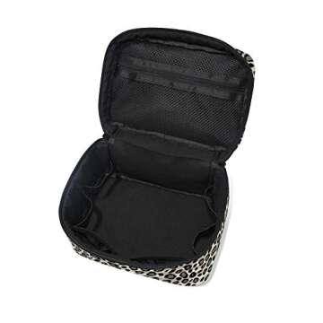 Makeup Bag, Leopard Skin Animal Print Travel Makeup Organizer Bag Cosmetic Cases Toiletry Bags for Girl Women Ladies