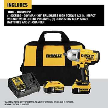 Powerful DEWALT 20V MAX XR Cordless Impact Wrench Kit for Heavy Use