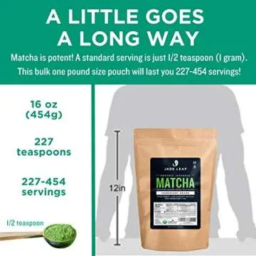 Jade Leaf Organic Matcha Powder 1 lb - Authentic Japanese Taste