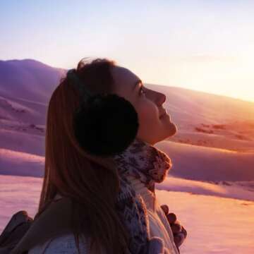 Lainlight Ear Muffs Winter Women Girls Adjustable Faux Fur Ear Warmers Comfy Cute Fuzzy Earmuffs (Black)