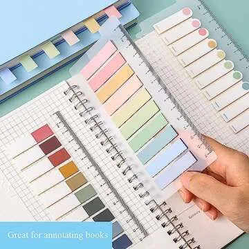 2400 Pcs Morandi Sticky Tabs, 12 Sheets Sticky Index Tabs, Book Tabs, Page Markers, Colorful Book Annotating Tabs, Page Tabs, Sticky Flags, Transparent Sticky Note Tabs, File Index Tabs with Ruler