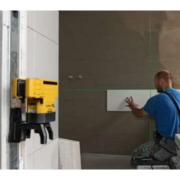 Precision Green Beam Laser Level System with Pole