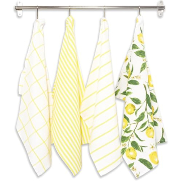 KAF Home Lemons Kitchen Towel Set - 4 Cotton Towels