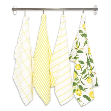 KAF Home Lemons Kitchen Towel Set - 4 Cotton Towels