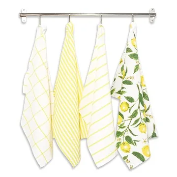 KAF Home Lemons Kitchen Towel Set - 4 Cotton Towels