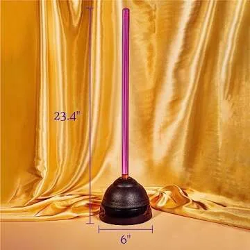 The Plunger Premium Acrylic Toilet Plunger - Colorful Toilet Plunger Complete with Sleek Drip Tray Ideas - Available in Purple, Green, Blue, and Orange - Gift for Mom