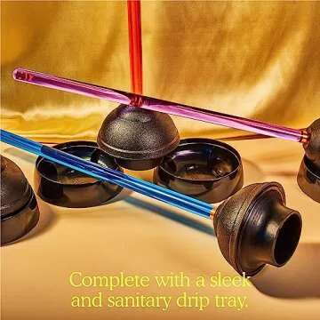 The Plunger Premium Acrylic Toilet Plunger - Colorful Toilet Plunger Complete with Sleek Drip Tray Ideas - Available in Purple, Green, Blue, and Orange - Gift for Mom