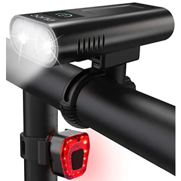 EILIOC 6400mAh Super Bright Bike Light Set for Night Riding