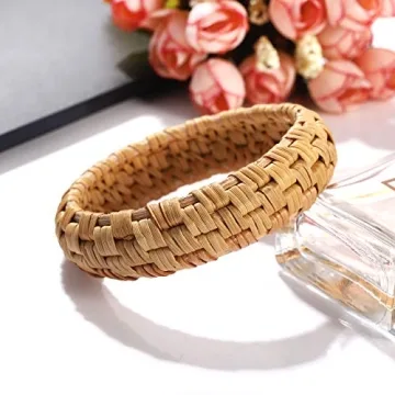 Handmade Rattan Bracelet for Women - Chic & Lightweight