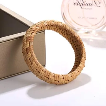 Handmade Rattan Bracelet for Women - Chic & Lightweight