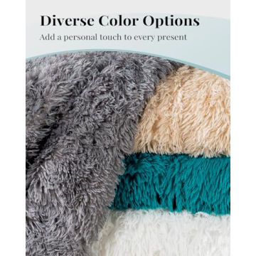 Topblan Faux Fur 15 lbs Weighted Blanket for Comfort