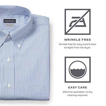 Van Heusen Men's Dress Shirt Regular Fit Pinpoint Stripe