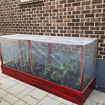 Gardzen Garden Mesh Netting - Protect Your Garden Seedlings Vegetables Fruit Plants Ponds - 6.5x20 ft, Gray