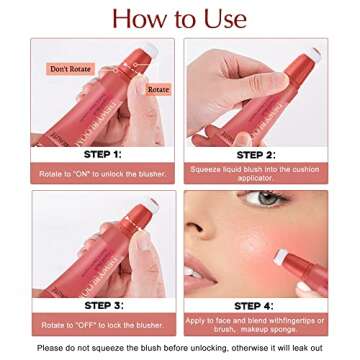 Cilrofelr Liquid Blush Wand for Natural Glow and Easy Blend