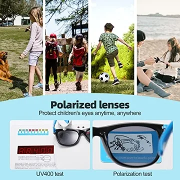 DYLB Kids Polarized Sunglasses 3 Pack for Ages 3-8