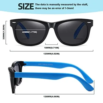DYLB Kids Polarized Sunglasses 3 Pack for Ages 3-8