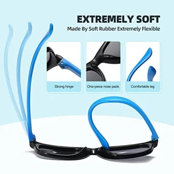 DYLB Kids Polarized Sunglasses 3 Pack for Ages 3-8