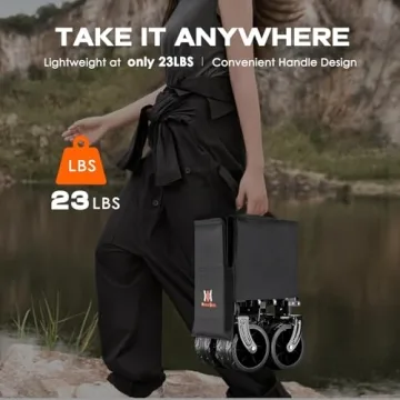 Navatiee Heavy Duty Folding Wagon with Big Wheels for Outdoors