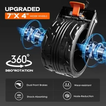 Navatiee Heavy Duty Folding Wagon with Big Wheels for Outdoors