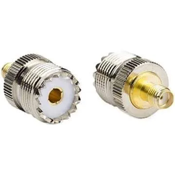 DHT Electronics 2pcs RF coaxial Coax Adapter SMA Female to UHF Female SO-239 SO239