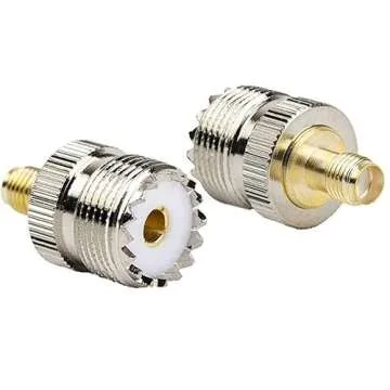 DHT Electronics 2pcs RF coaxial Coax Adapter SMA Female to UHF Female SO-239 SO239